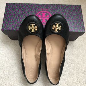 Tory Burch Black Ballet Flats